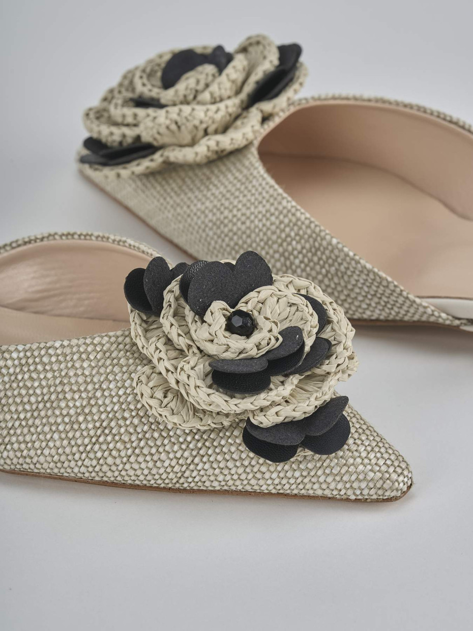 Ballerine tacco 2cm pelle beige