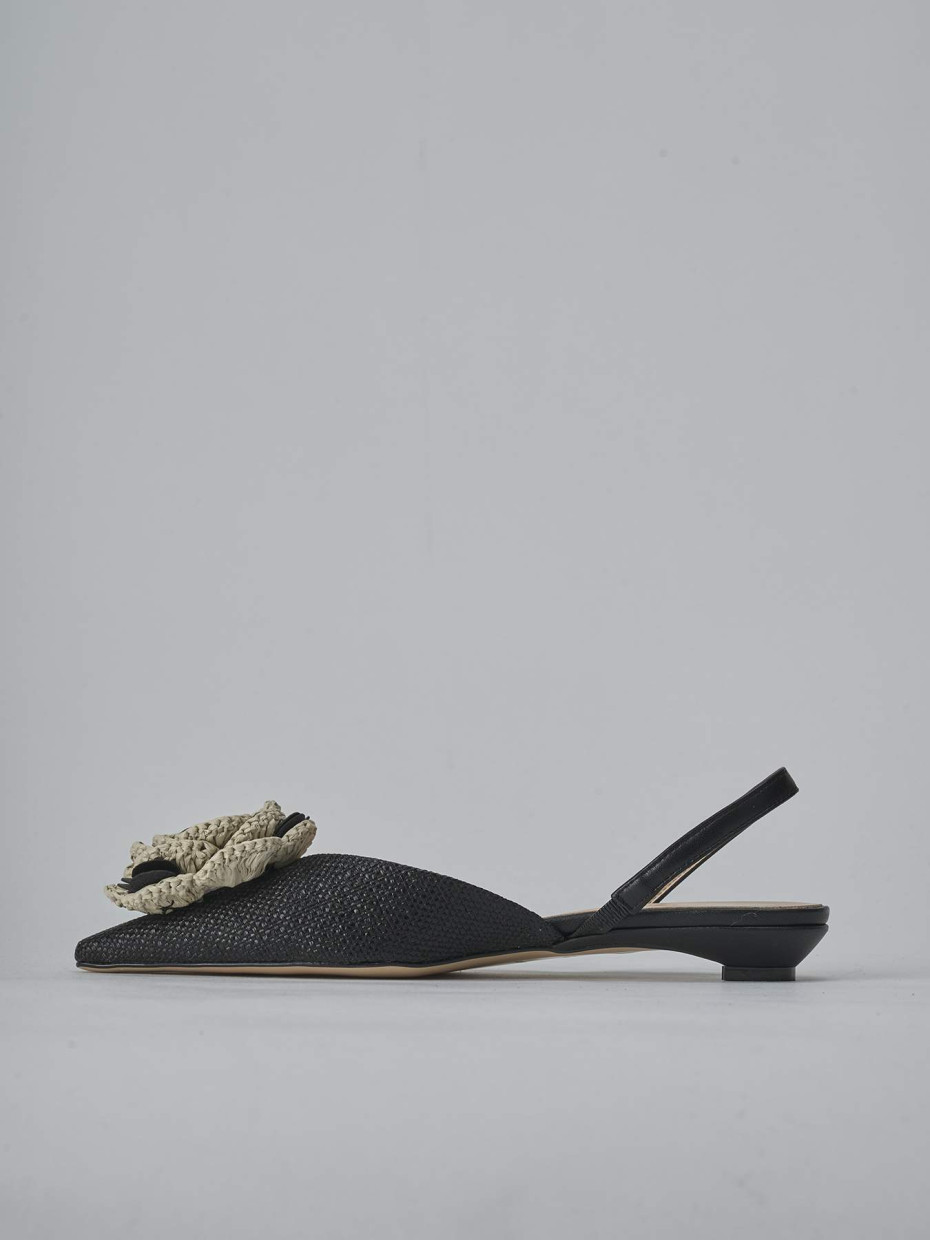 Ballerine tacco 2cm pelle nero