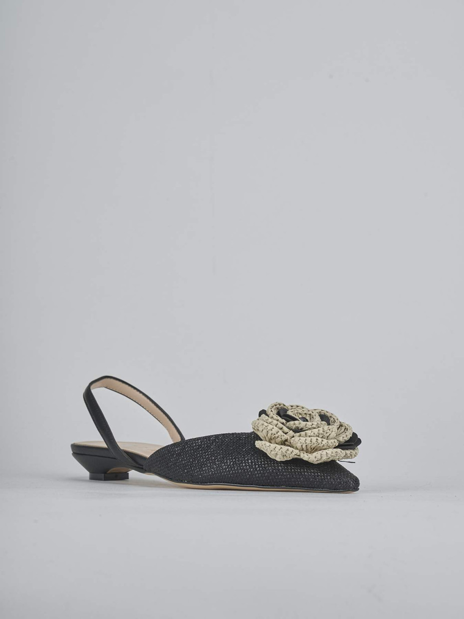 Ballerine tacco 2cm pelle nero