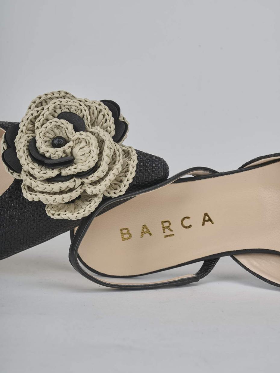 Ballerine tacco 2cm pelle nero