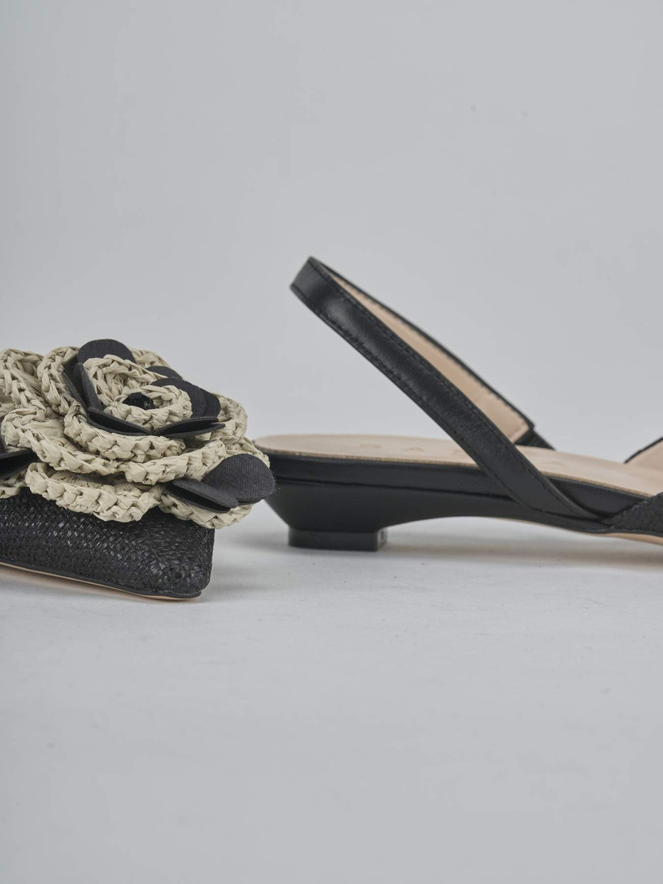 Ballerine tacco 2cm pelle nero