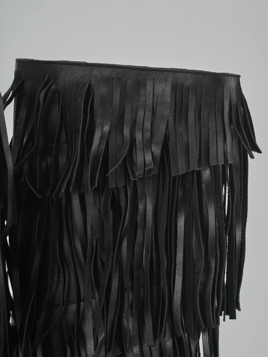 Stivali tacco 2cm pelle nero
