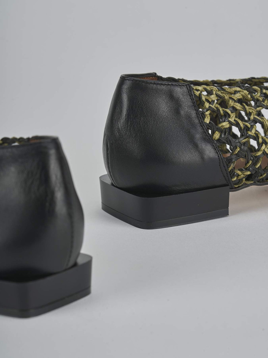 Ballerine tacco 1cm pelle nero
