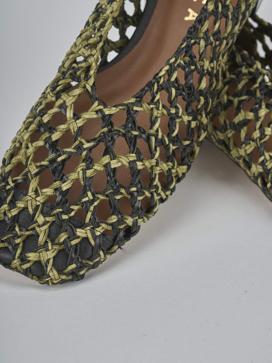 Ballerine tacco 1cm pelle nero