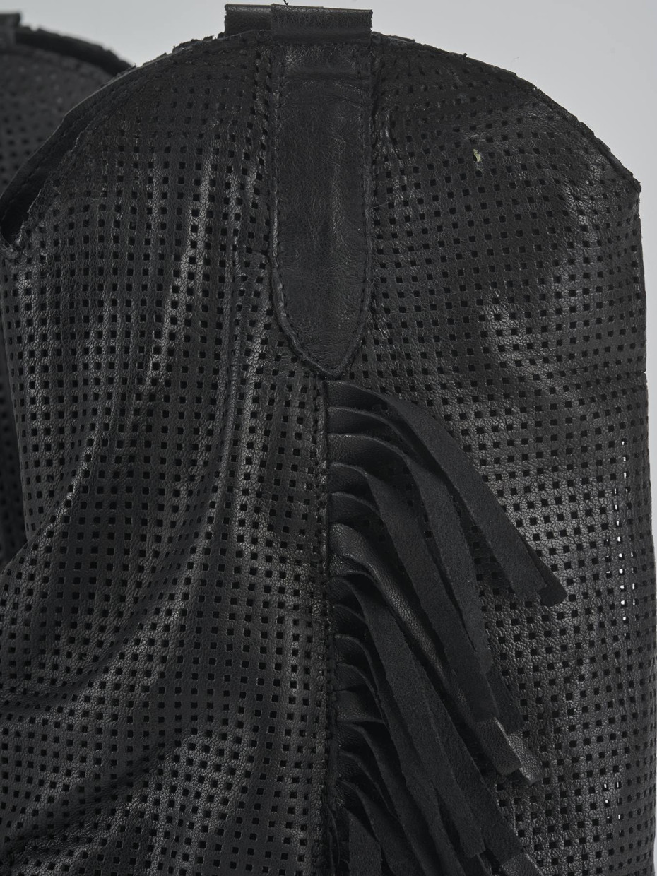 Stivali tacco 7cm pelle nero