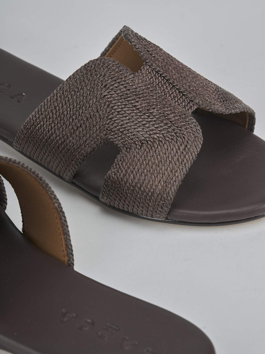 Ciabatte tacco 1cm pelle testa
