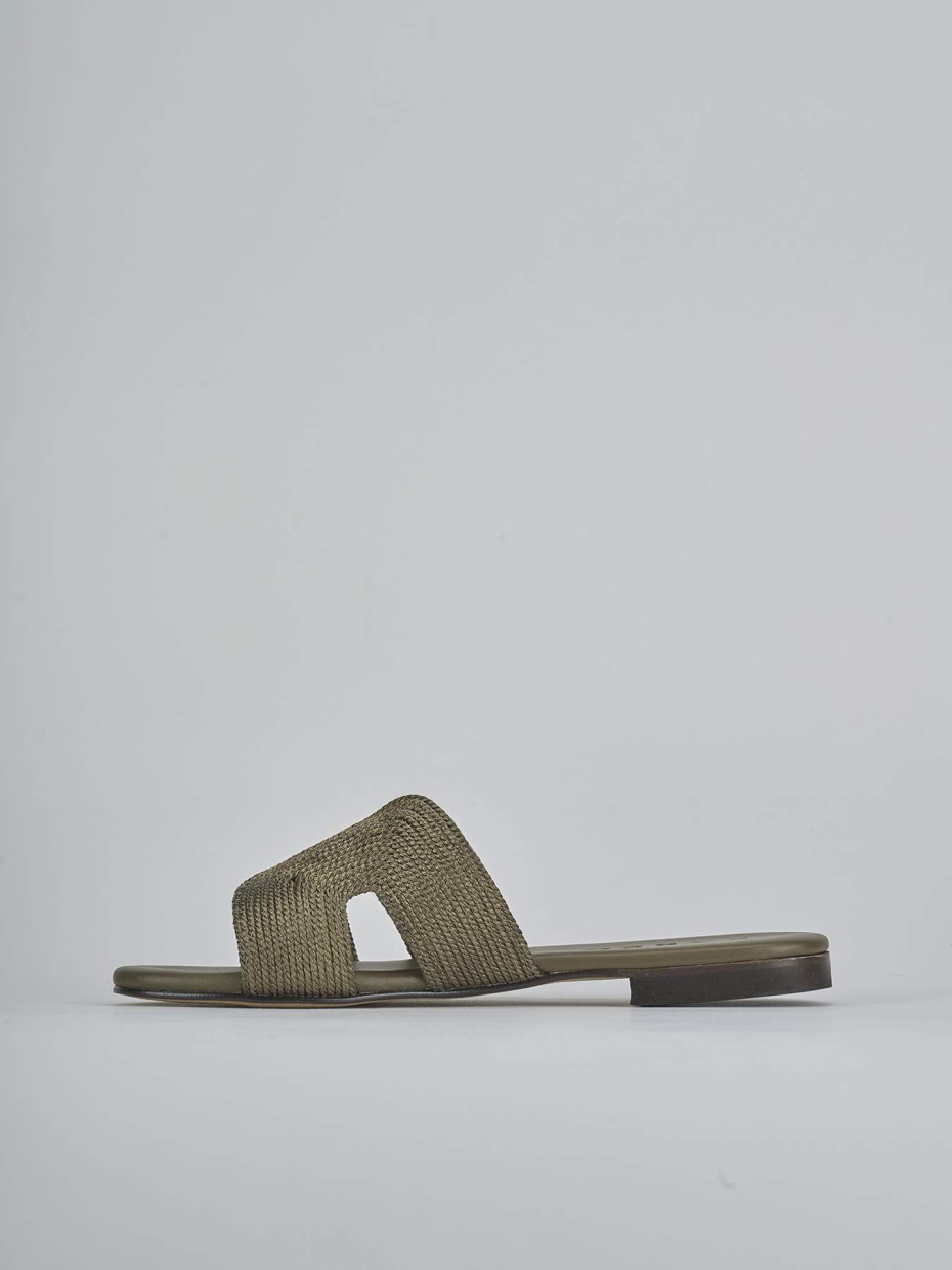 Ciabatte tacco 1cm pelle verde