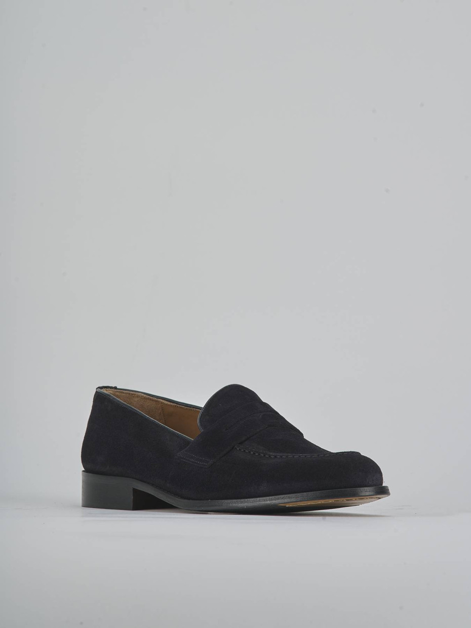 Mocassini camoscio blu