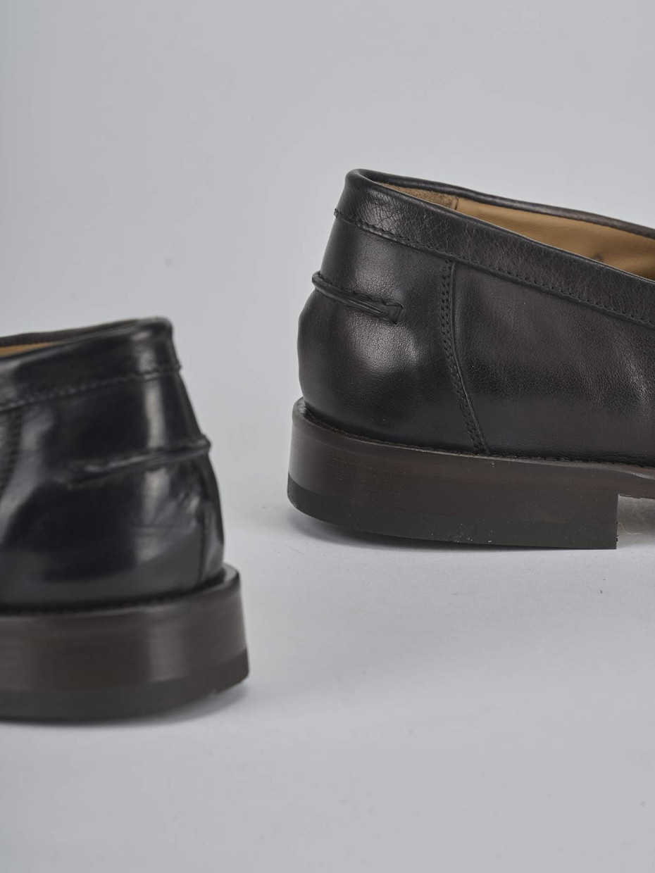 Mocassini tacco 1cm pelle nero