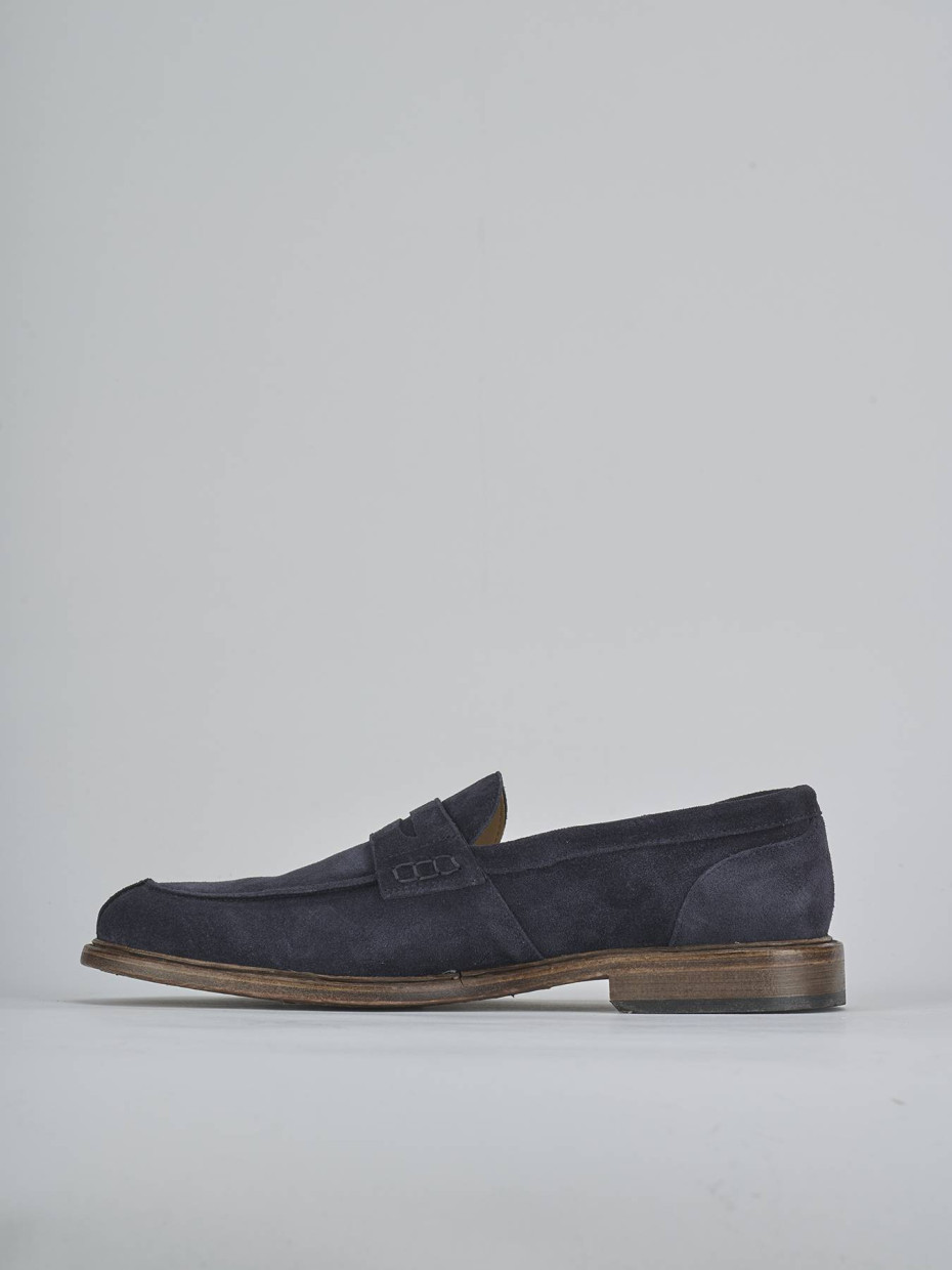 Mocassini camoscio blu