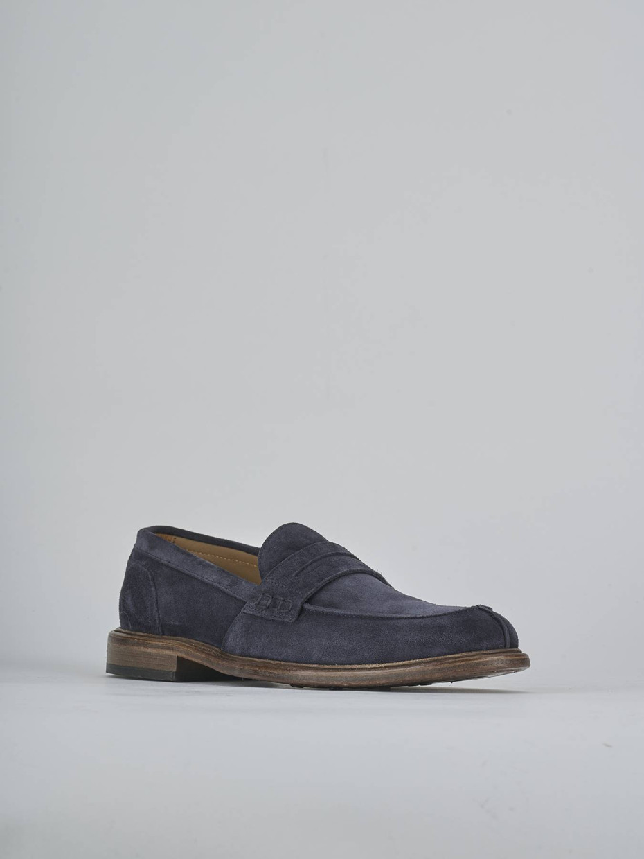 Mocassini camoscio blu