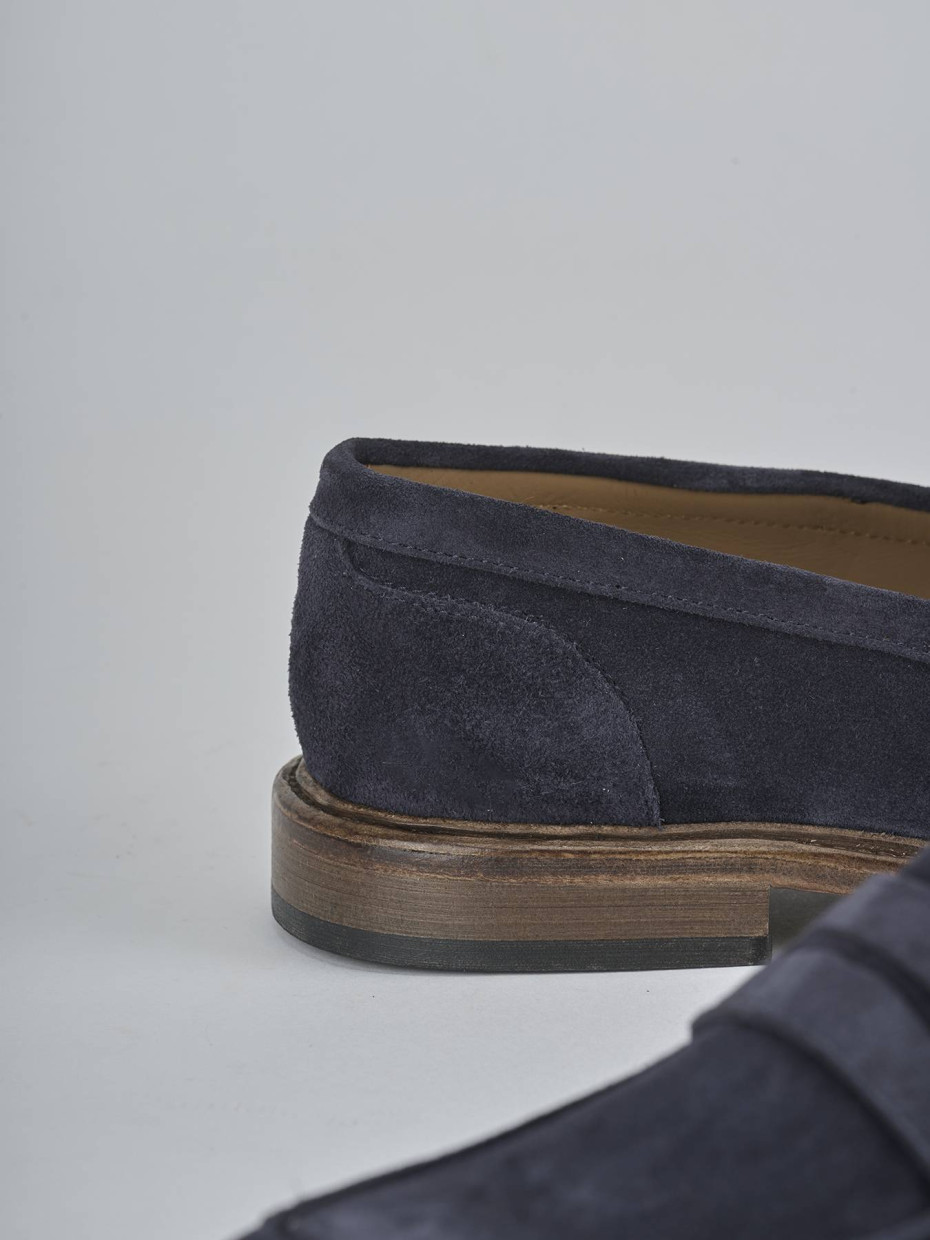 Mocassini camoscio blu