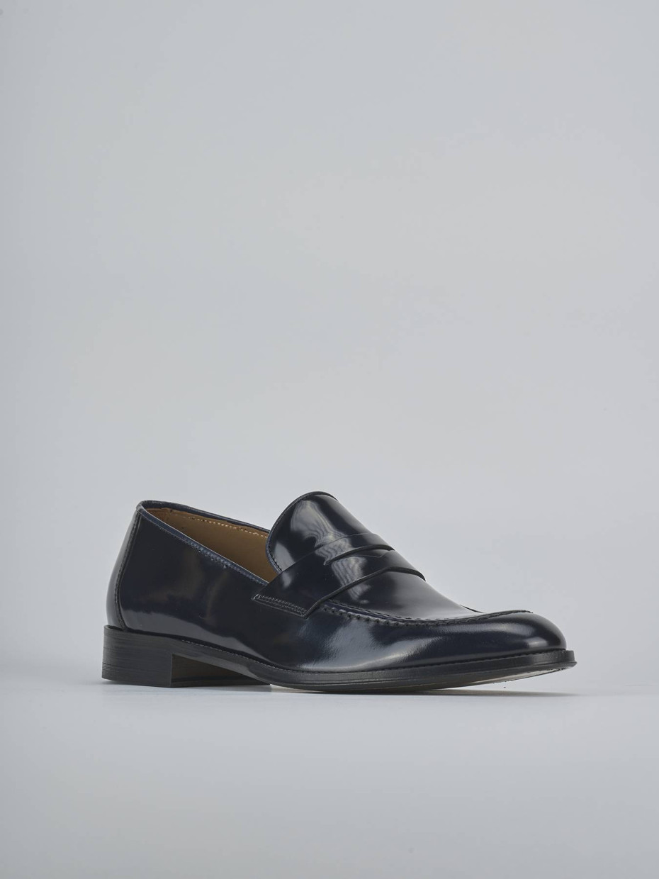 Mocassini pelle blu