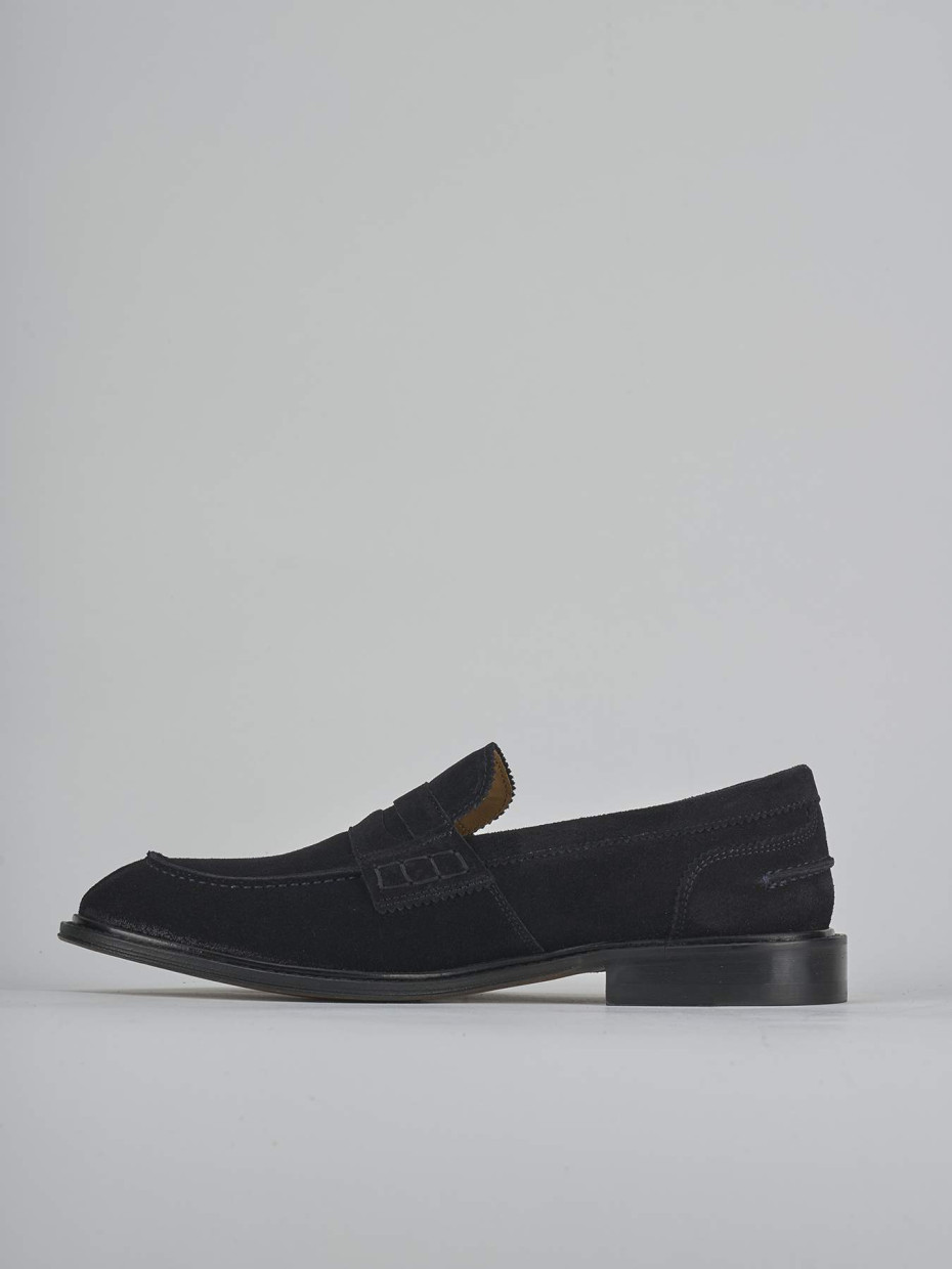 Mocassini camoscio blu