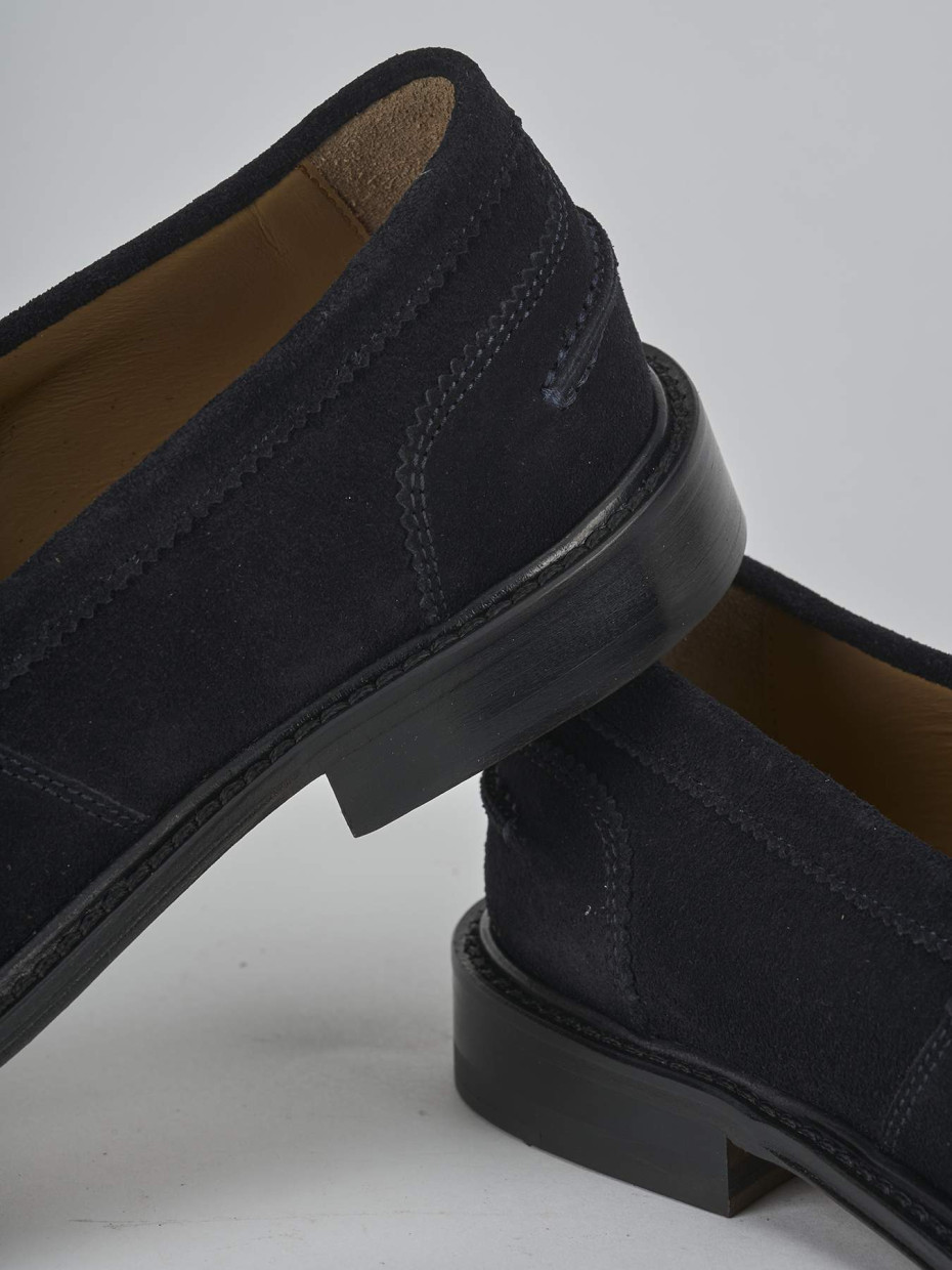 Mocassini camoscio blu