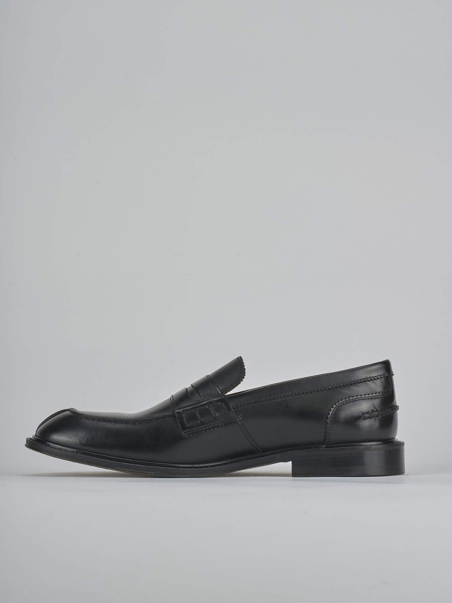 Mocassini tacco 1cm pelle nero