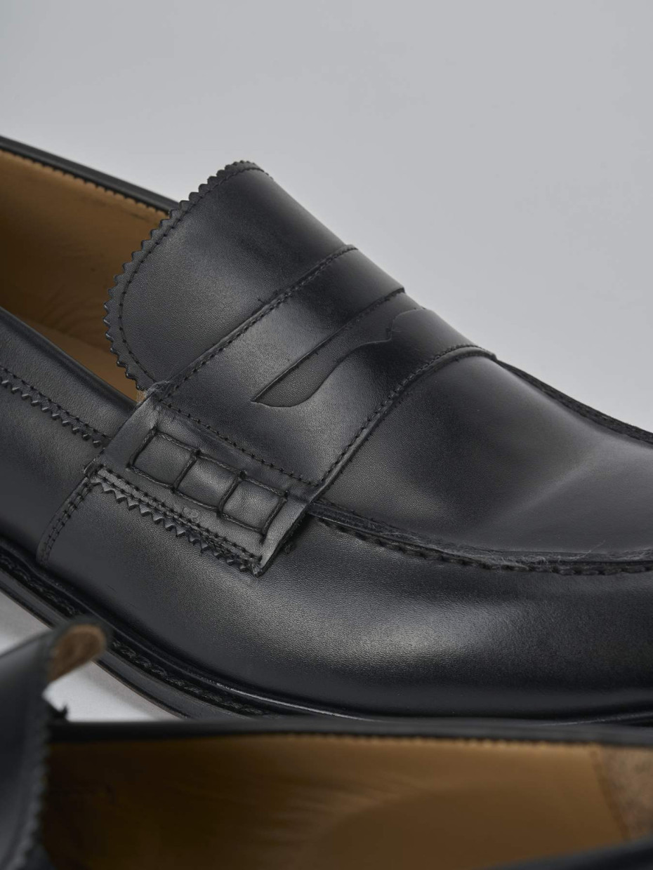 Mocassini tacco 1cm pelle nero