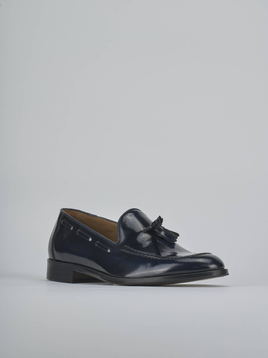 Mocassini pelle blu