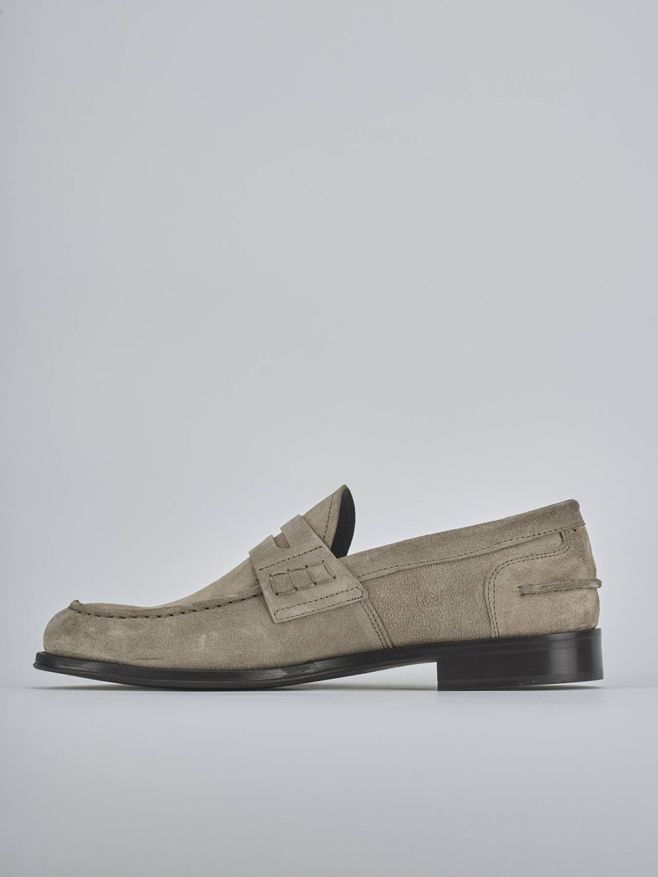 Mocassini camoscio beige