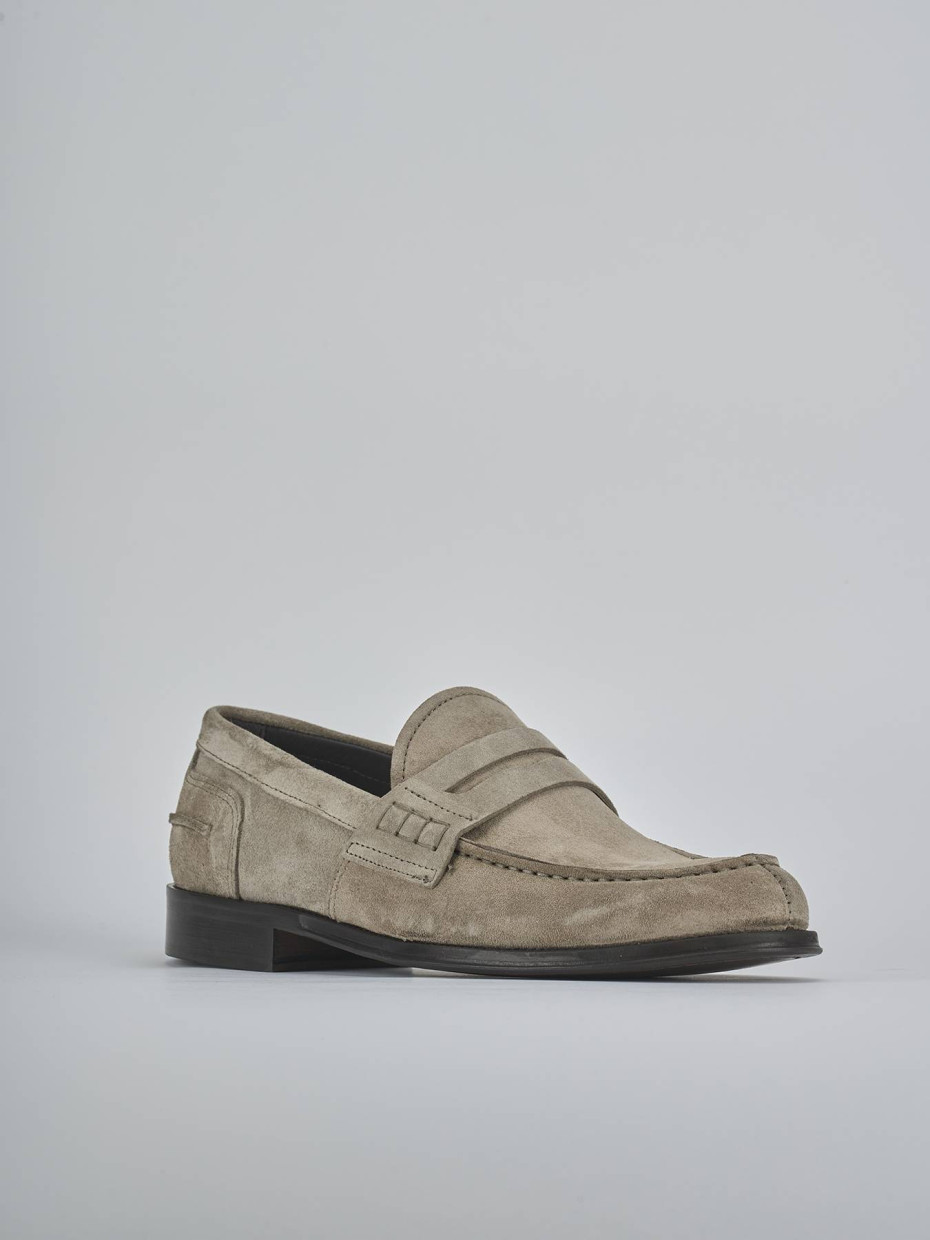 Mocassini camoscio beige