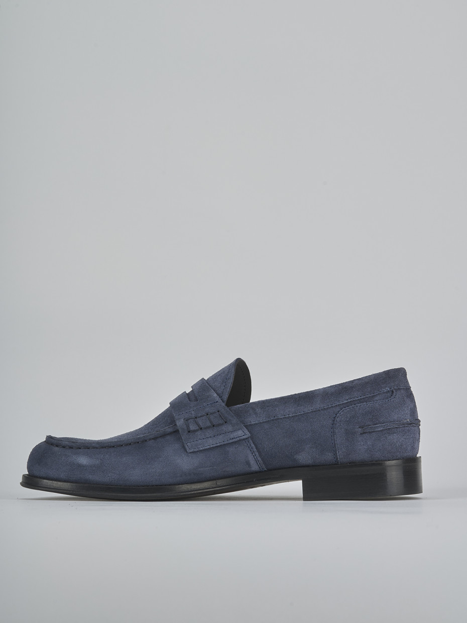 Mocassini camoscio blu