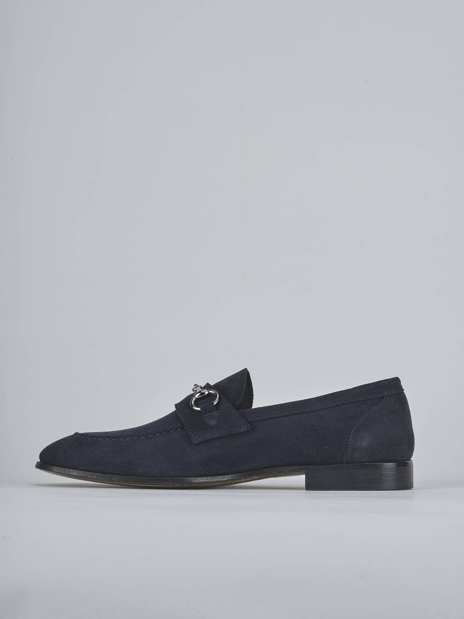 Mocassini camoscio blu