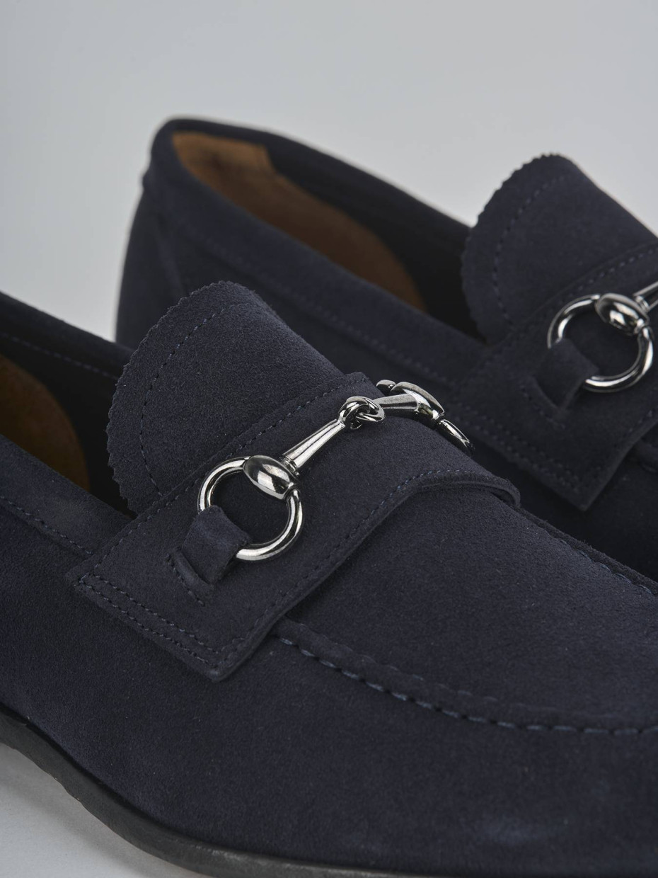 Mocassini camoscio blu