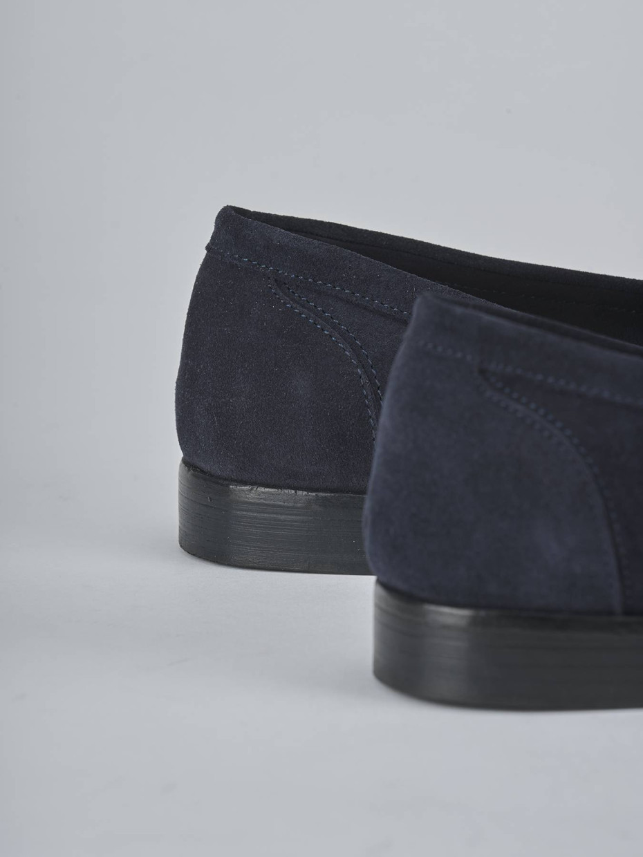 Mocassini camoscio blu