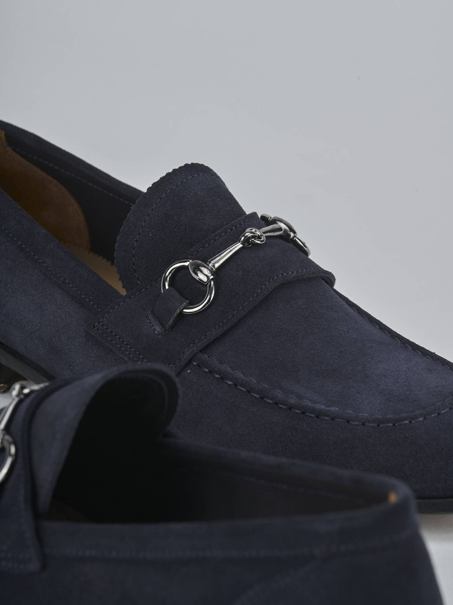 Mocassini camoscio blu