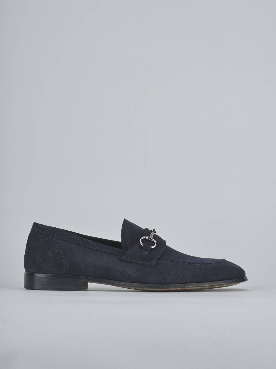 Mocassini camoscio blu