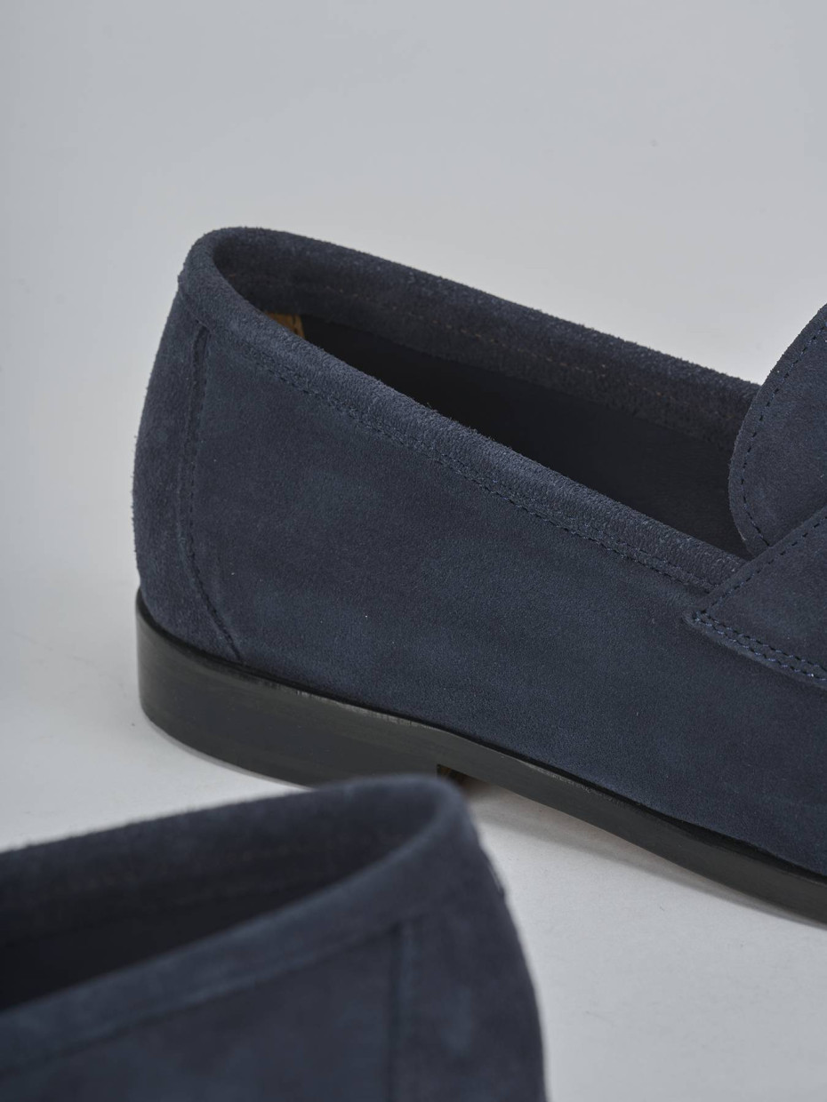 Mocassini camoscio blu
