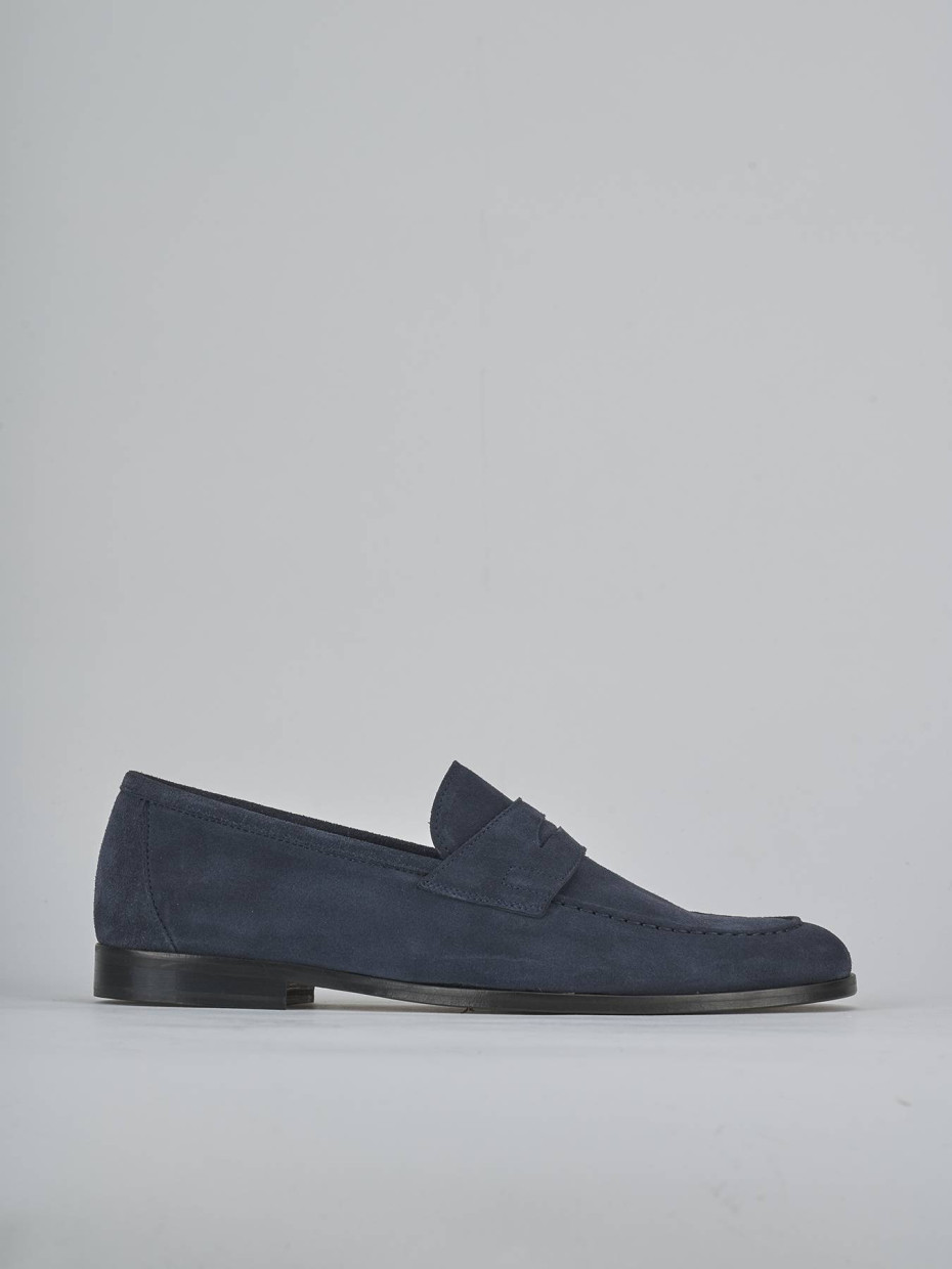 Mocassini camoscio blu