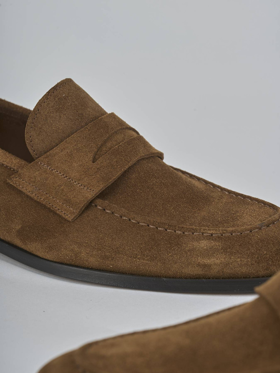 Mocassini camoscio marrone