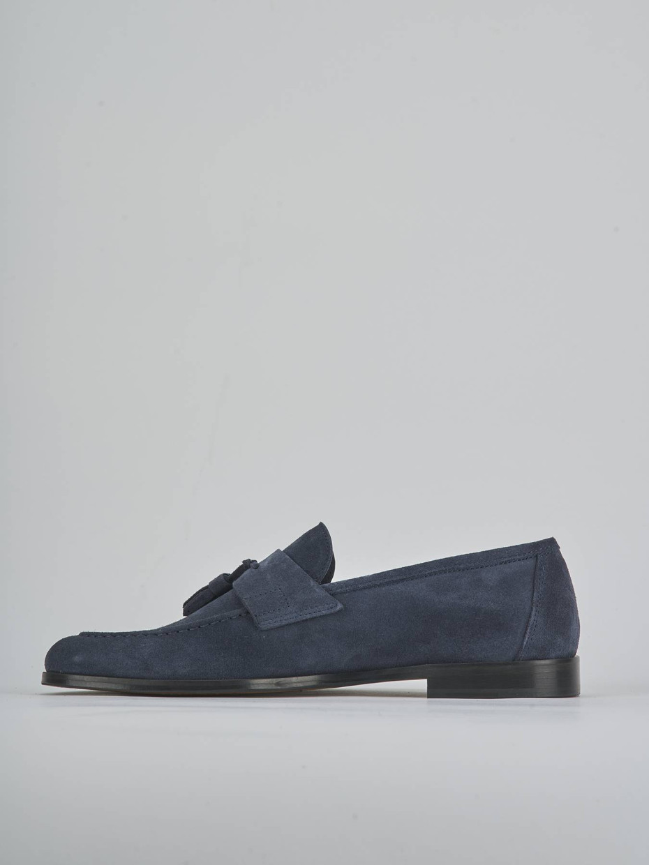 Mocassini camoscio blu