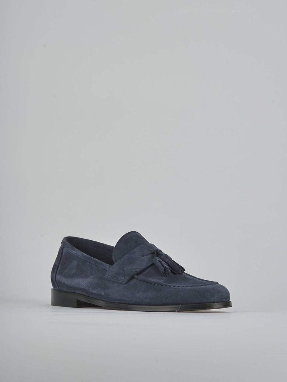 Mocassini camoscio blu