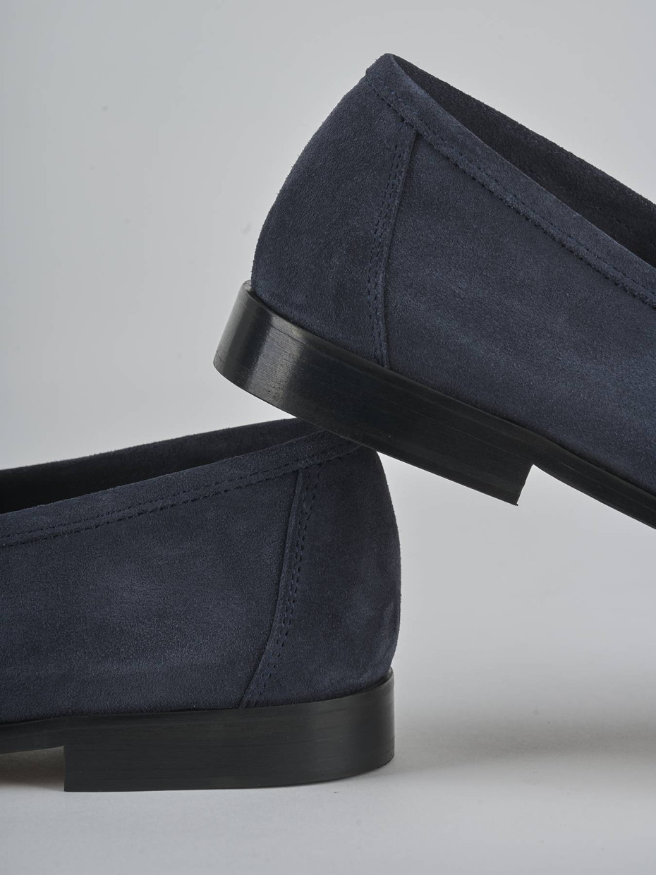 Mocassini camoscio blu