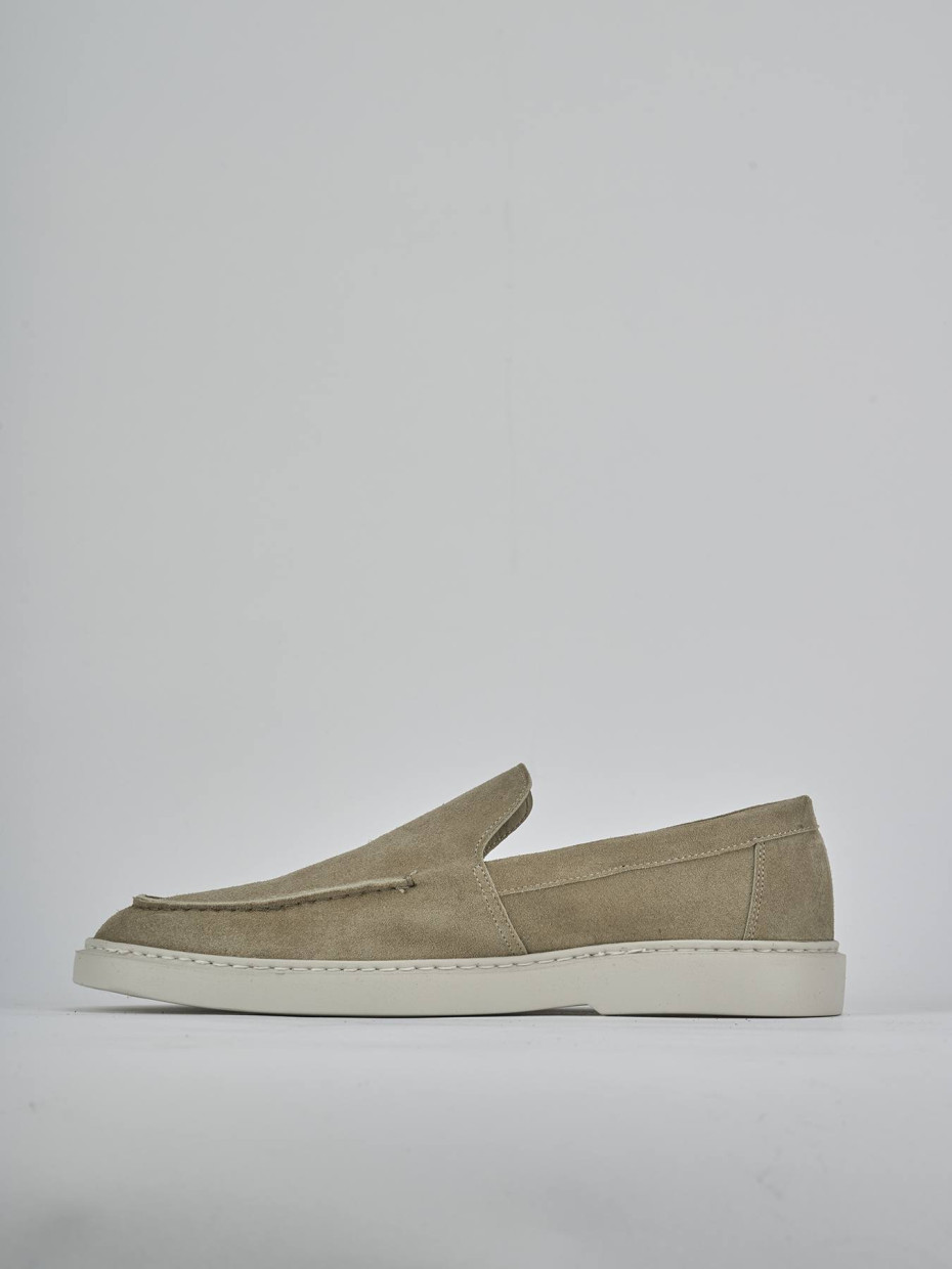 Mocassini camoscio beige