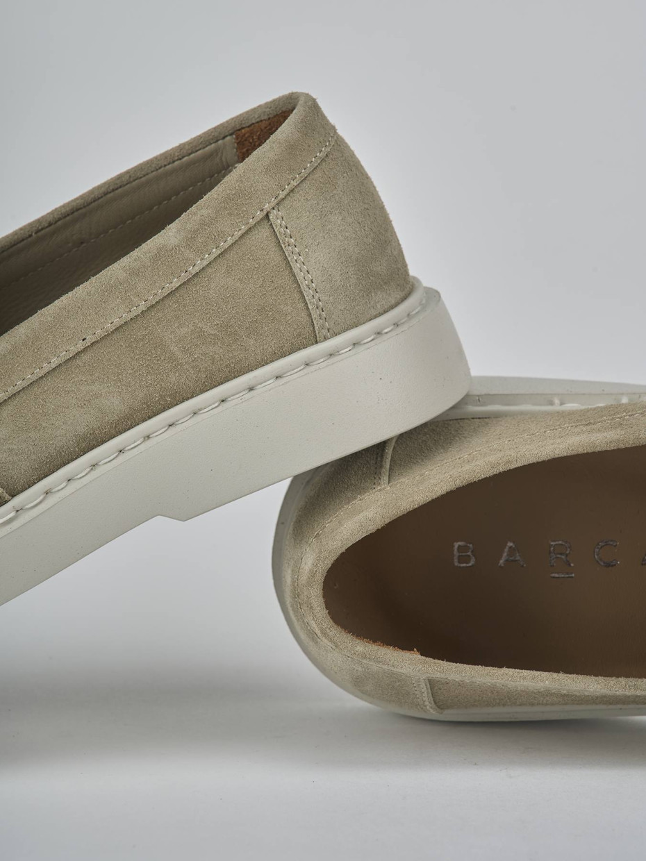 Mocassini camoscio beige