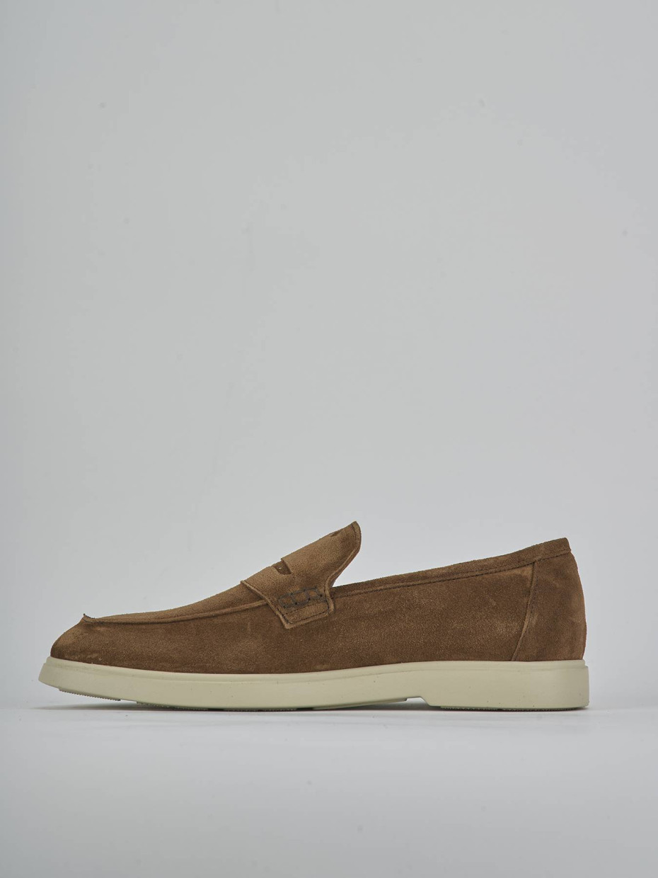 Mocassini camoscio marrone