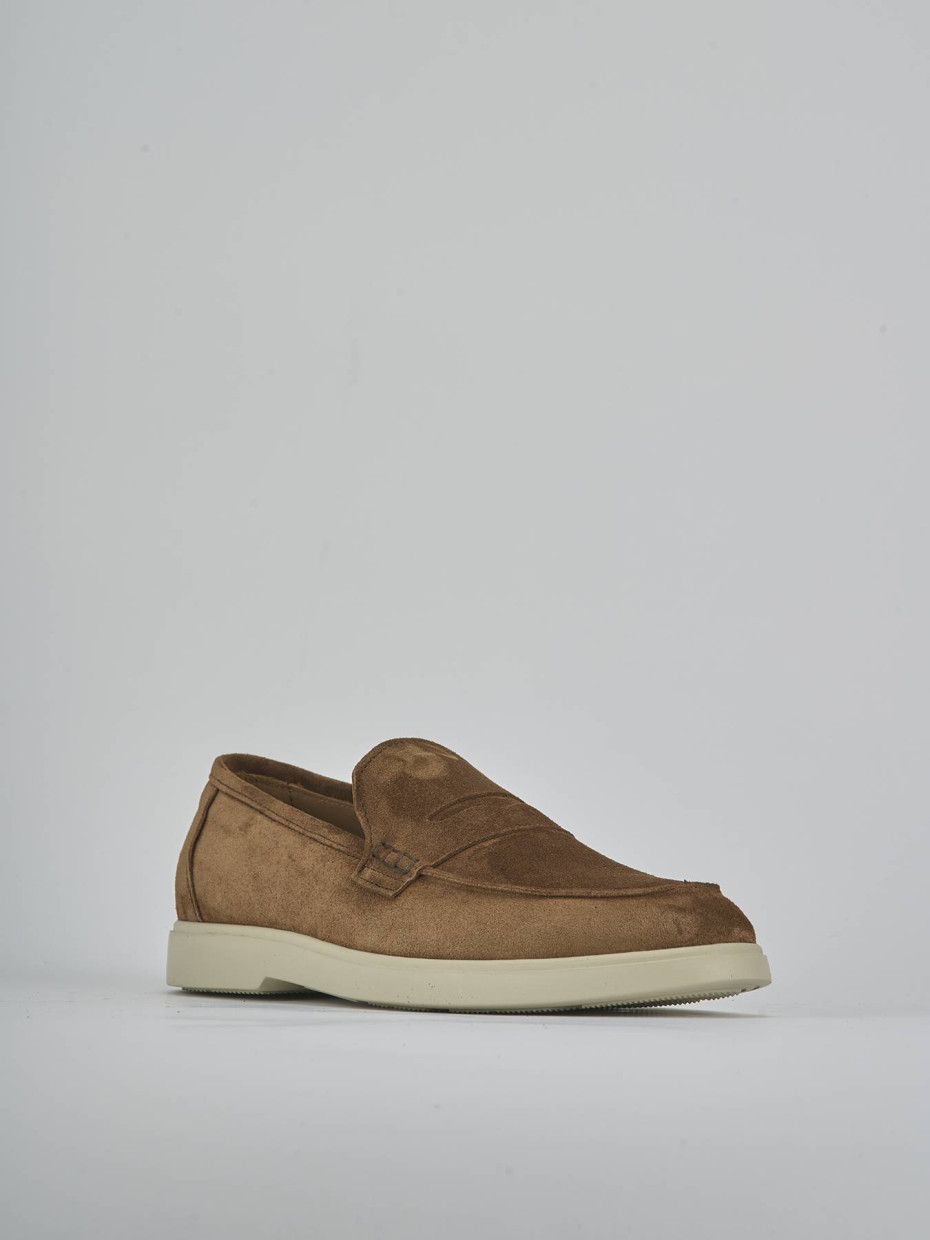 Mocassini camoscio marrone