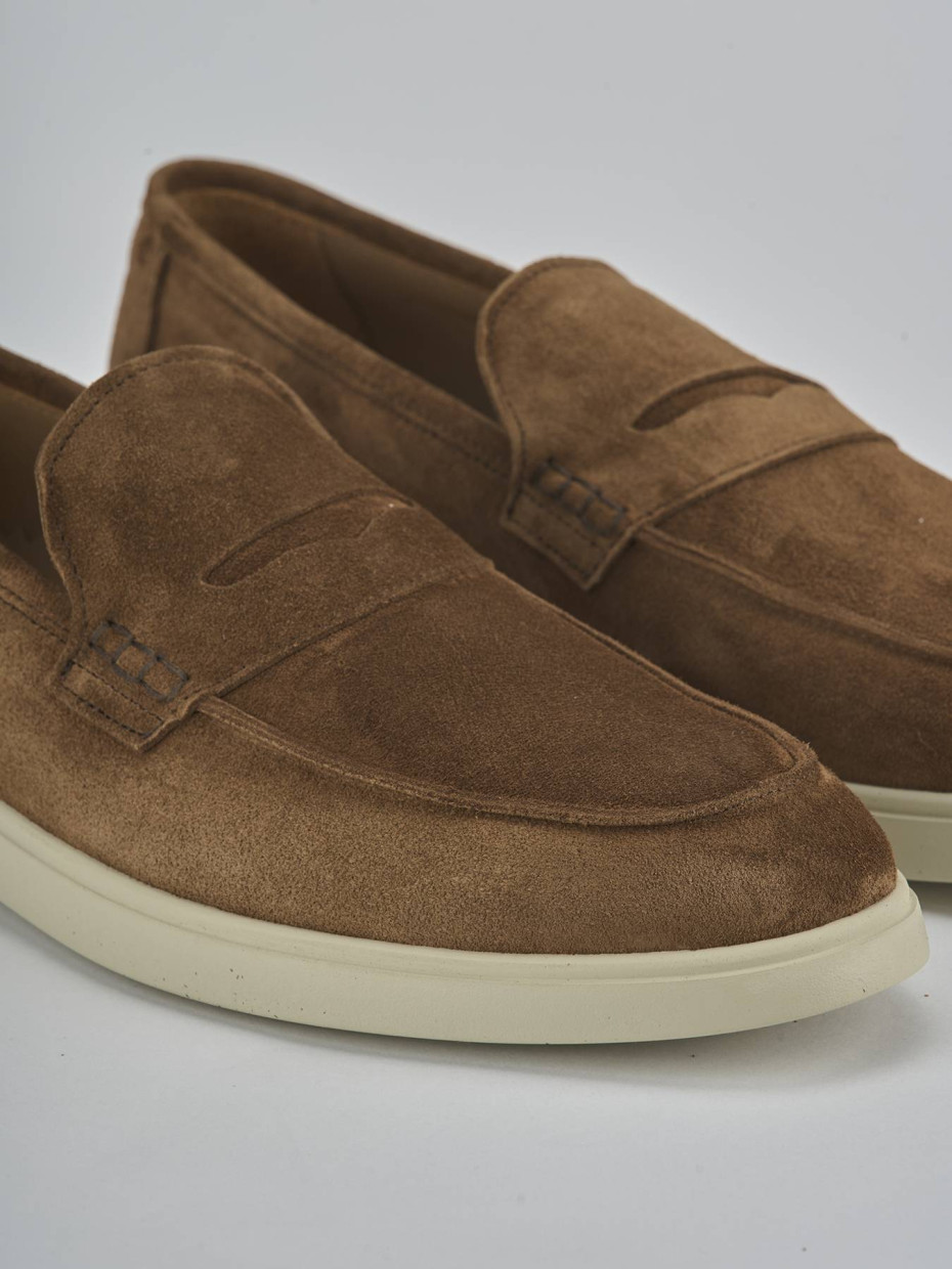 Mocassini camoscio marrone