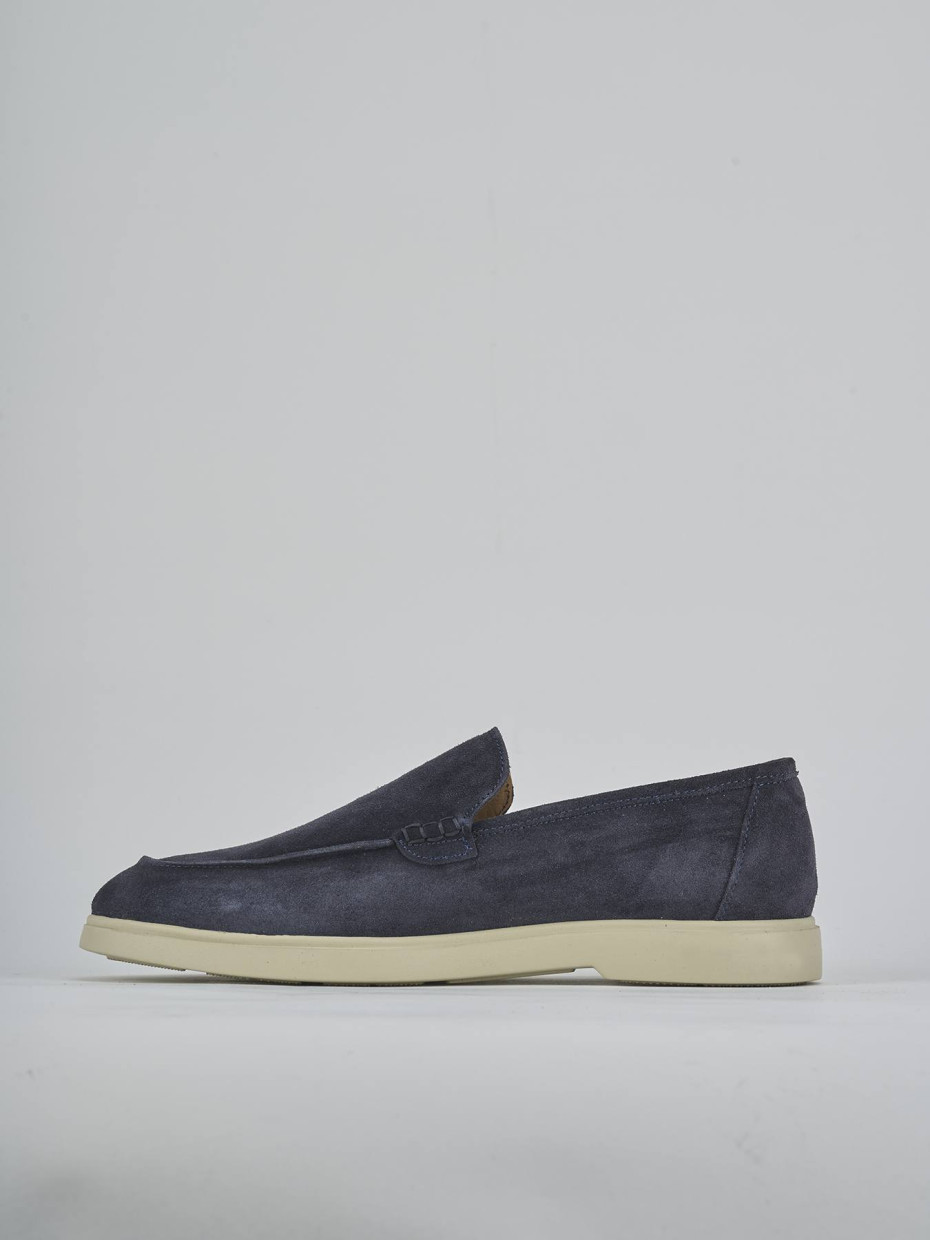 Mocassini camoscio blu