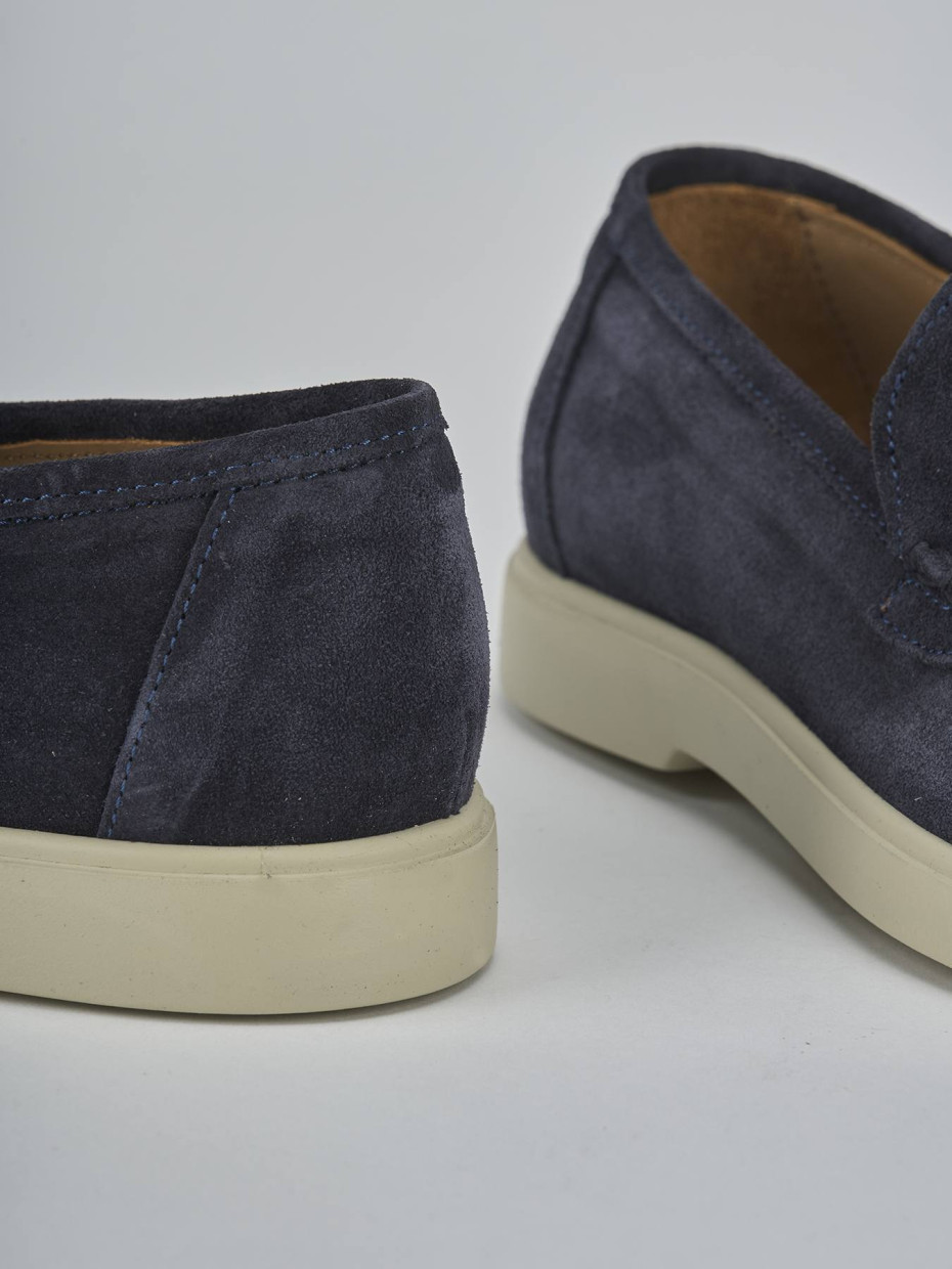 Mocassini camoscio blu