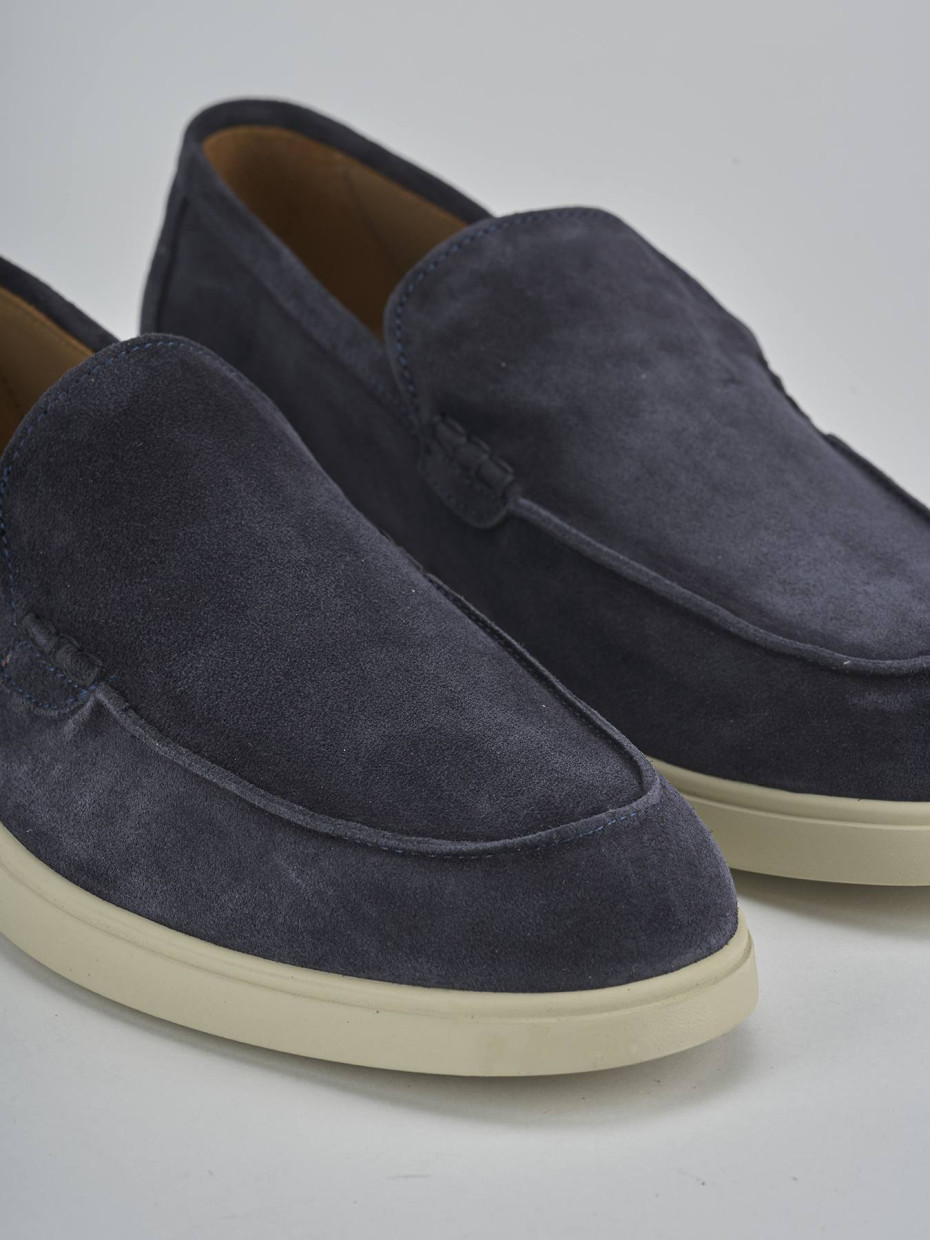 Mocassini camoscio blu