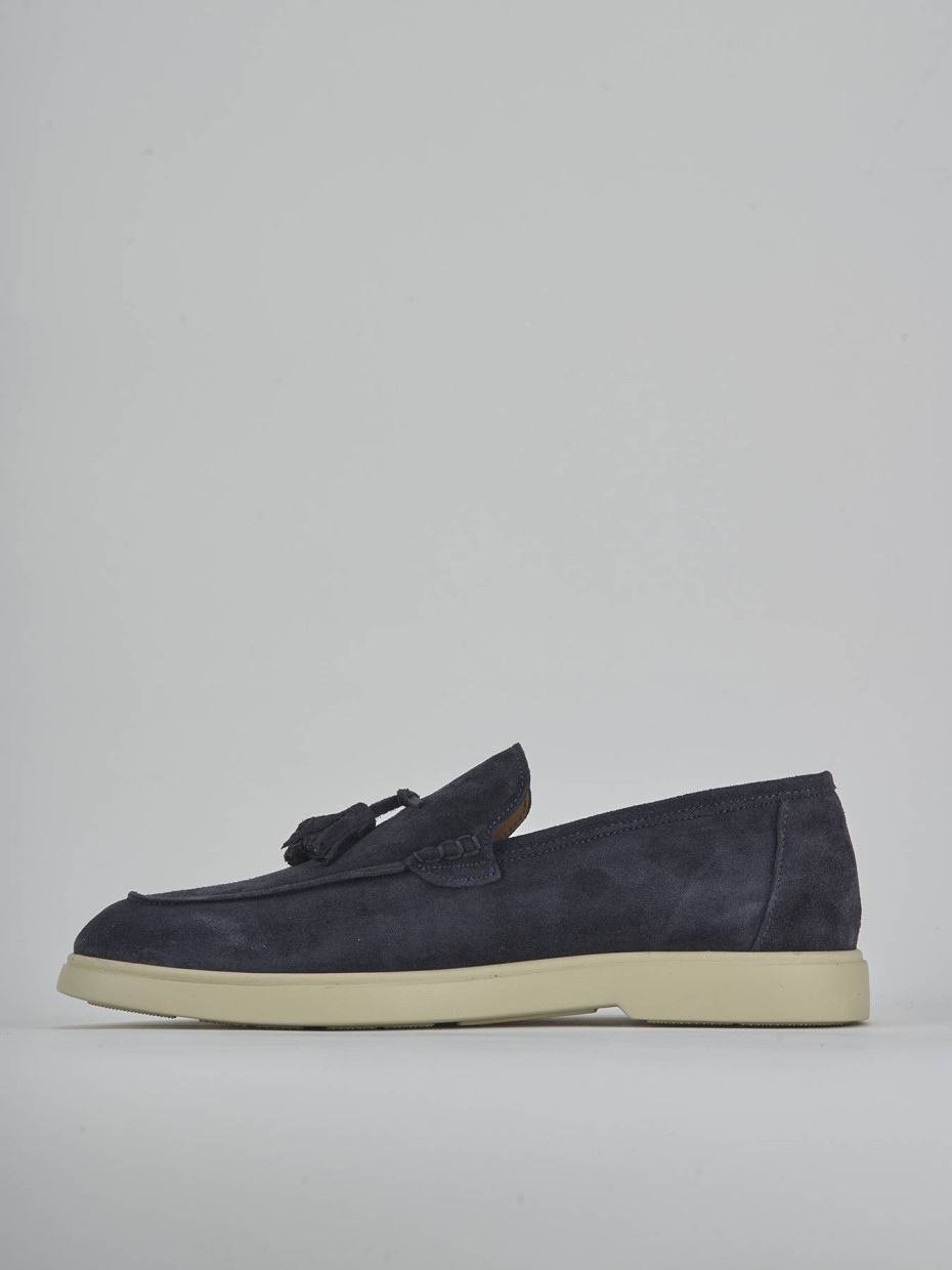 Mocassini camoscio blu