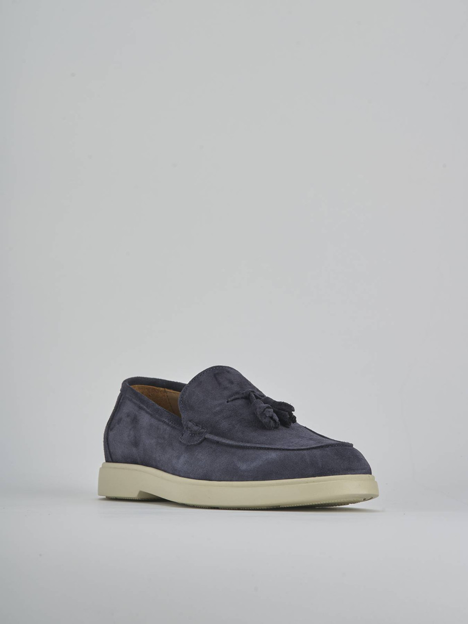 Mocassini camoscio blu