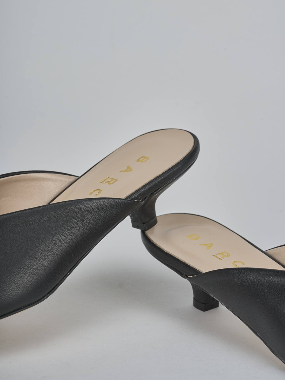 Sabot tacco 4cm pelle nero