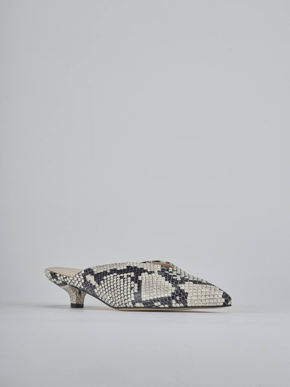 Sabot tacco 4cm pitone beige