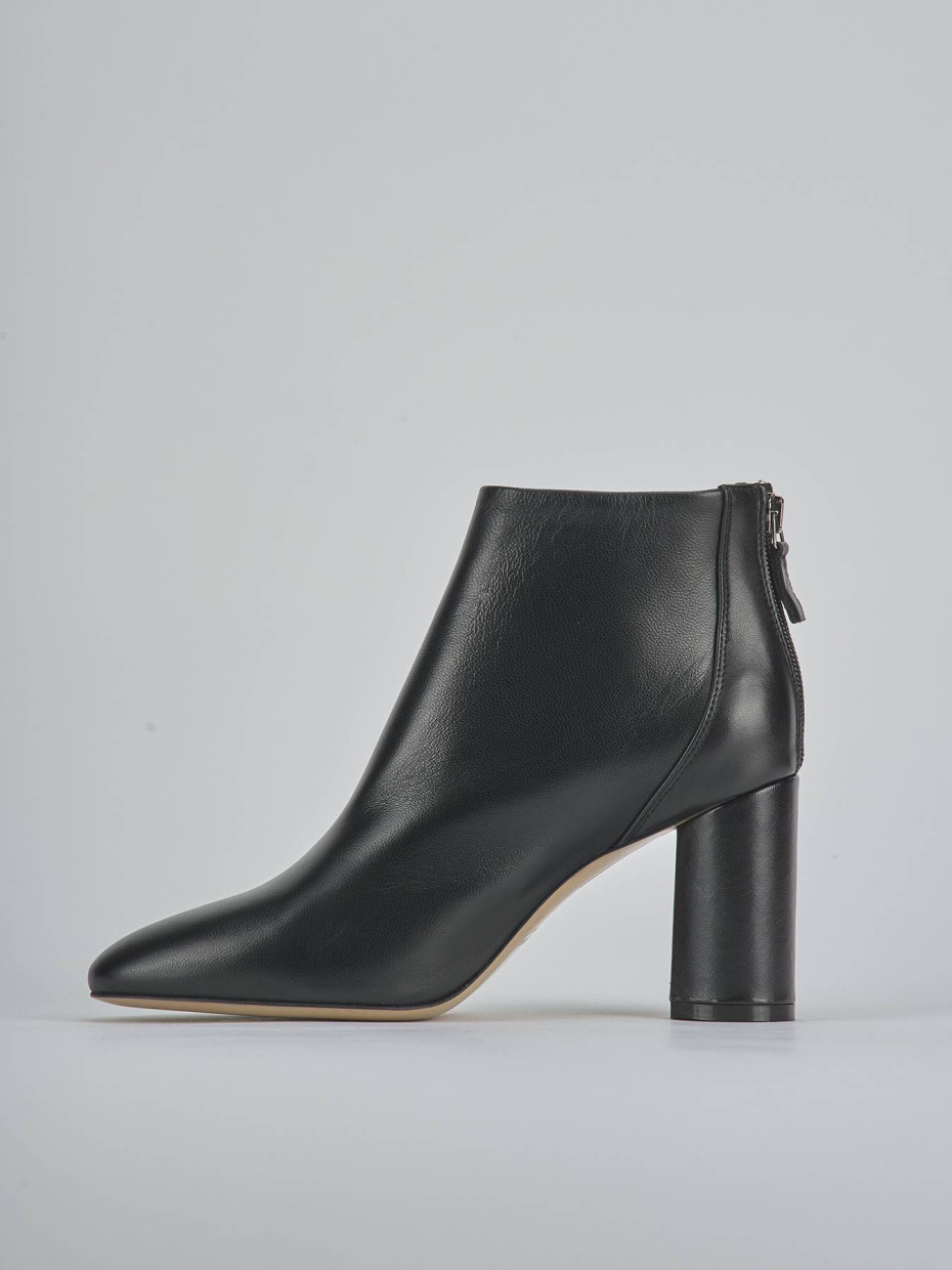Stivaletti tacco 9cm pelle nero