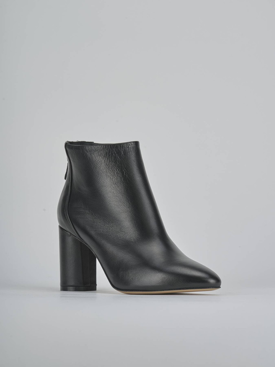 Stivaletti tacco 9cm pelle nero